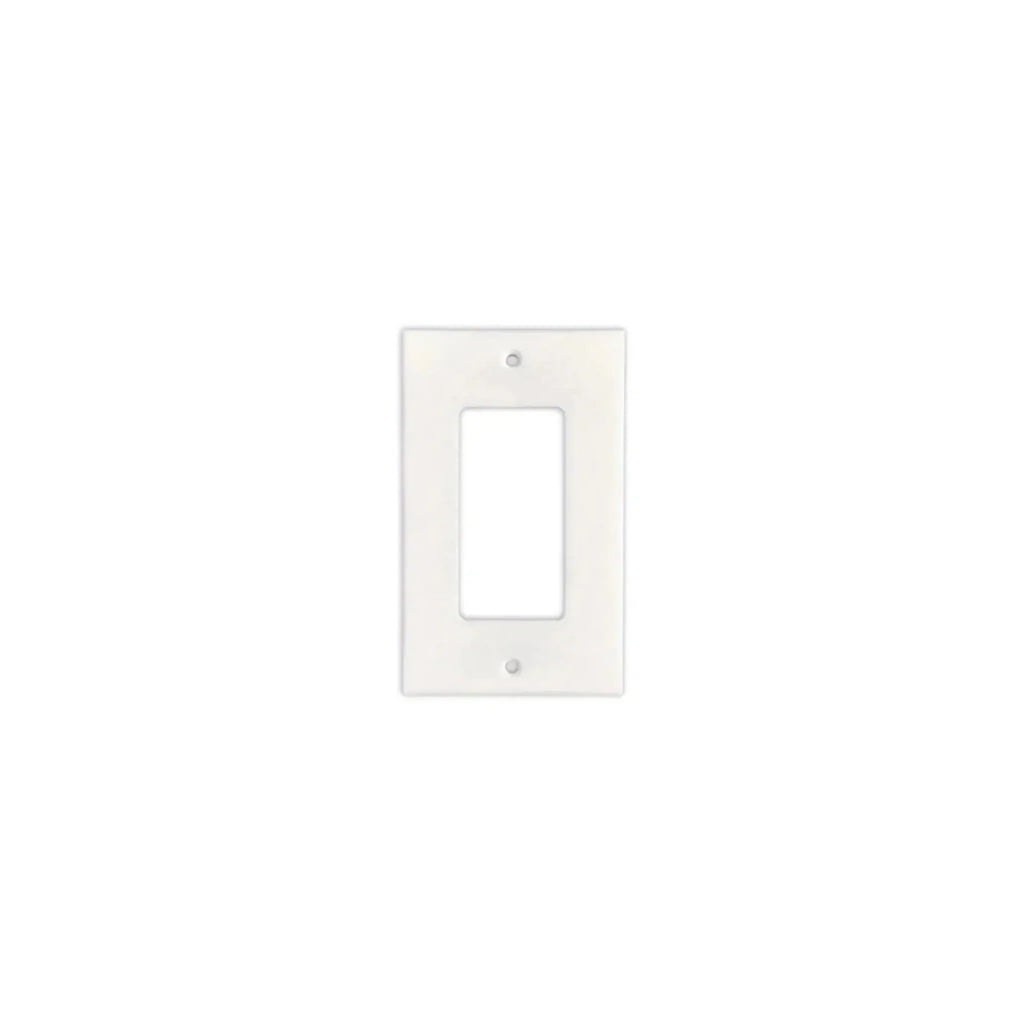 White Decora light switch plate featuring Thassos White Marble design for elegant decor