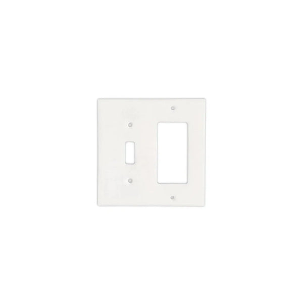 Thassos White Marble Toggle Rocker Switch Wall Plate showcasing a white light switch plate