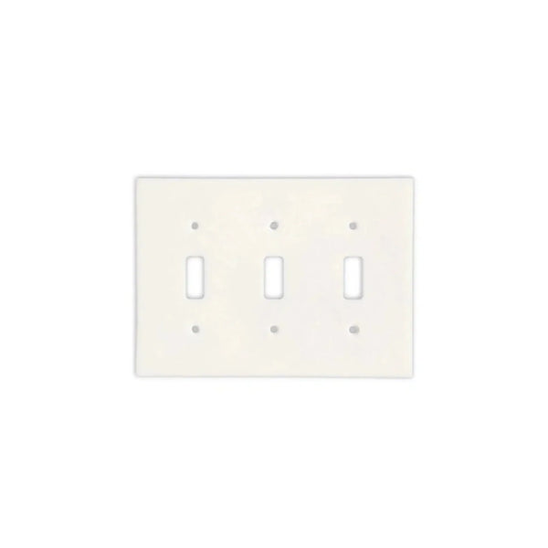 Thassos White Marble Triple Toggle Wall Switch Plate for elegant home decor