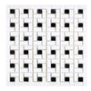 Thassos White Pinwheel Mosaic with Black in polished or honed finish, elegant tile design