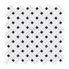 Woven white and black mosaic tile Thassos White Stanza polished or honed finish