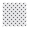 Woven white and black mosaic tile in Thassos White Stanza Marble Polished finish