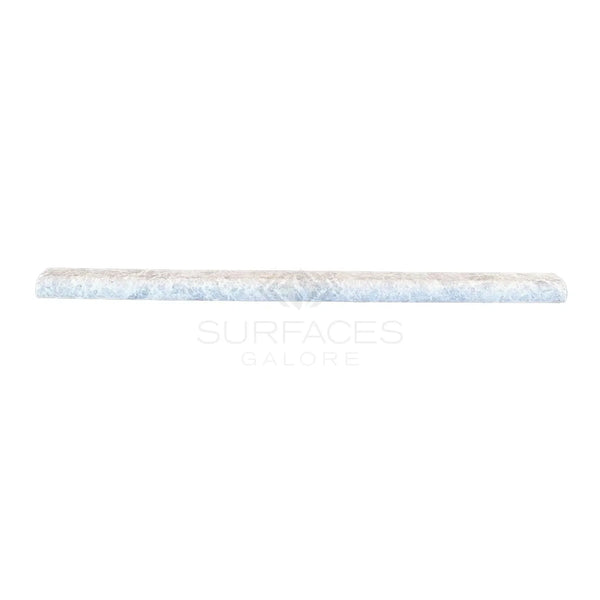 White marble pencil tile from Tundra Gray 1/2X12 Pencil Liner Marble collection