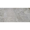 Tundra Gray 12X12 Marble Tumbled showcasing elegant gray marble floor tiles