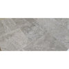 Tundra Gray 12X12 Marble Tumbled showcasing elegant gray marble floor tiles