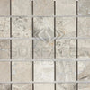 Beige marble mosaic tile sheet for Tundra Gray 1X1 Marble Mosaic Tumbled product