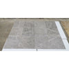 Tundra Gray 1X2 Marble Mosaic Tumbled showcasing elegant gray marble floor tiles