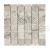 Tundra Gray 2X2 Marble Mosaic Tumbled Square Mosaic Tile Sheet for elegant decor