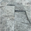 Gray stacked stone veneer from Tundra Gray 2X4 Marble Mosaic Split-Faced product