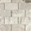 Beige marble brick mosaic of Tundra Gray 2X4 Marble Mosaic Tumbled product