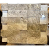 Stacked stone veneer panel Tundra Gray 2X6 Marble Mosaic Split-Faced for elegant design