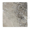 Tundra Gray 4X4 Marble Tumbled Square Marble Tile in elegant gray tones