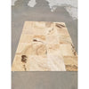 Rectangular marble tile arrangement of Valencia Travertine 1X2 Diamond Mosaic Tumbled