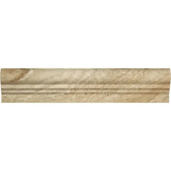 Valencia Travertine 2 1/2X12 OG-2 Double-Step Chair Rail Trim Liner Honed decorative border tile