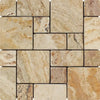 Valencia Travertine 3-pcs. Mini-Pattern Mosaic Tumbled Tile Display Image