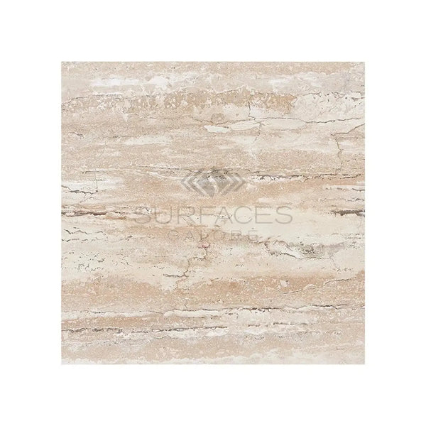 Beige Travertine tile in Valerenga Travertine 18X18 Filled and Honed design