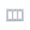 White Marble (Meram Blanc) 4 Gang TOGGLE Switch Wall Plate - Marble,granite,black granite,black marble,polished