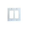 White Marble (Meram Blanc) Double TOGGLE - DUPLEX Switch Wall Plate - Marble,granite,black granite,black