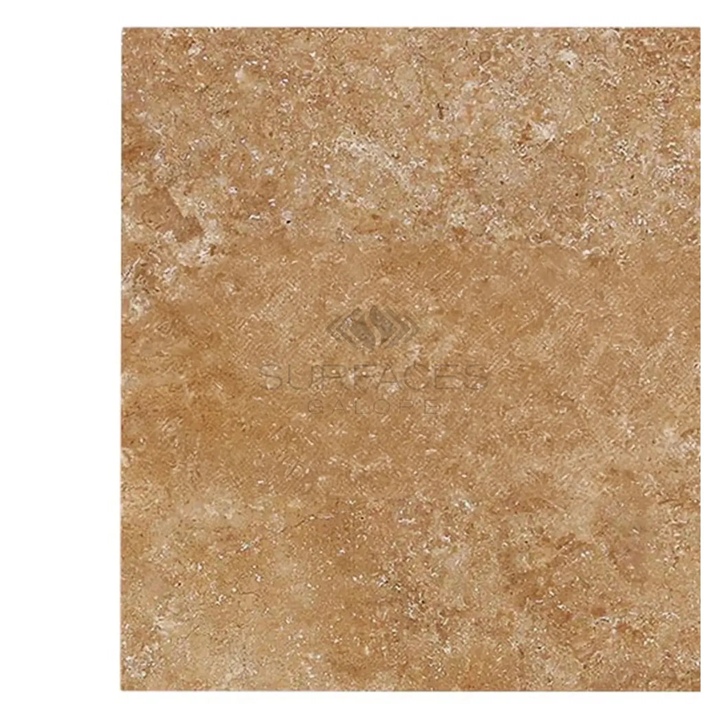 Textured beige tile from Walnut Travertine 16X24 paver with tumbled finish