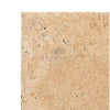 Beige travertine tile from Walnut Travertine 18X18 Unfilled, Brushed and Chiseled-Edge