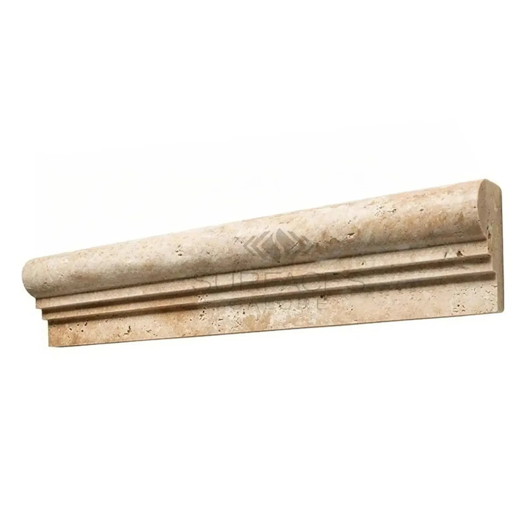 Beige travertine decorative molding in Walnut Travertine 2 1/2X12 OG-2 liner product