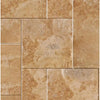 Tiled travertine surface in Walnut Travertine 4 pcs Versailles Pattern set