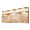 Beige travertine molding featured in Walnut Travertine 5X12 baseboard trim liner