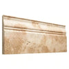 Walnut Travertine 5X12 Baseboard Trim Liner with elegant decorative molding design