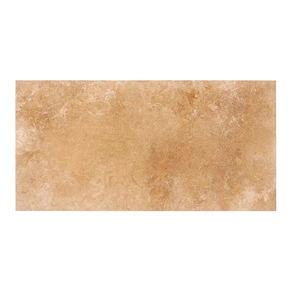 Rectangular beige travertine tile from Walnut Travertine 6X12 Filled and Honed collection