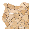 Tan Travertine mosaic tile featured in Walnut Travertine Flat Pebble Paledian design