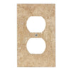 Walnut Travertine Single Duplex Plate Switch Wall Plate for elegant home decor