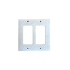 White double rocker light switch plate in White Marble Meram Blanc 4 Gang Wall Plate