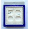 Packaged White Marble Meram Blanc Double DUPLEX Switch Wall Plate with screws