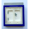 Stone switchplates in packaging for White Marble Meram Blanc Double ROCKER Switch Wall Plate