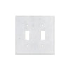 White Marble Meram Blanc Double Toggle Light Switch Wall Plate for elegant decor