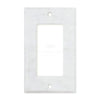 White Marble (Meram Blanc) Single Rocker Plate Switch Wall Plate in white color