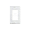 White Marble Meram Blanc Single Rocker Plate Switch Wall Plate with White Light Switch