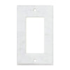 White Marble Meram Blanc Single ROCKER Plate Switch Wall Plate Decorator Wall Plate