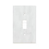 White Marble Meram Blanc Single Toggle Plate Switch Wall Plate with White Light Switch