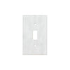 White Marble Meram Blanc Single Toggle Wall Plate Light Switch Cover in Elegant Design