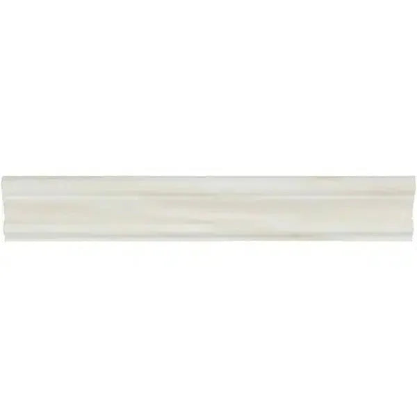 Rectangular off-white molding in White Onyx Bianco-Vanilla 2X12 Milano Polished Marble