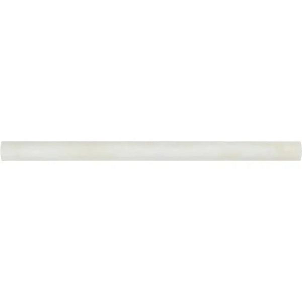 Translucent cylindrical stick from White Onyx Bianco-Vanilla Bullnose Liner Marble