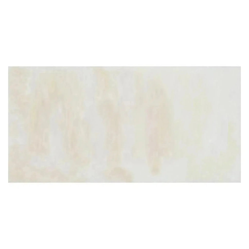 Rectangular off-white marble tile from White Onyx Bianco-Vanilla Cross-Cut 12X24 Polished