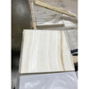 Square cream-colored Onyx tile from White Onyx Bianco-Vanilla Cross-Cut Mosaic