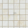 White Onyx Bianco-Vanilla Cross-Cut 2X2 Mosaic Marble Polished square tile mosaic