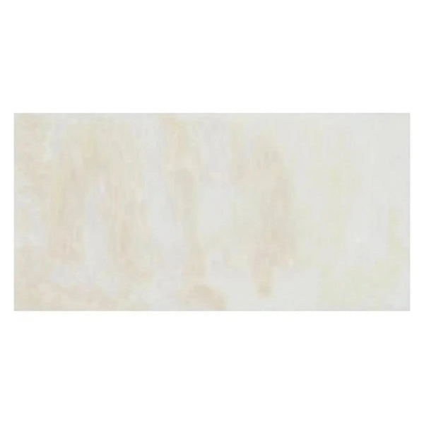 Rectangular White Onyx Bianco-Vanilla Cross-Cut 3X6 Polished Marble Tile