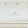 Rectangular white stone tile pattern of White Onyx Bianco-Vanilla Mosaic Marble Tile