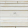 Rectangular white tile pattern of White Onyx Bianco-Vanilla Mosaic Marble Tile Polished