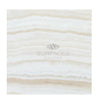 Creamy horizontally-banded White Onyx Bianco-Vanilla Vein-Cut marble slab