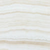 Creamy, layered white onyx stone texture in Bianco-Vanilla marble tile